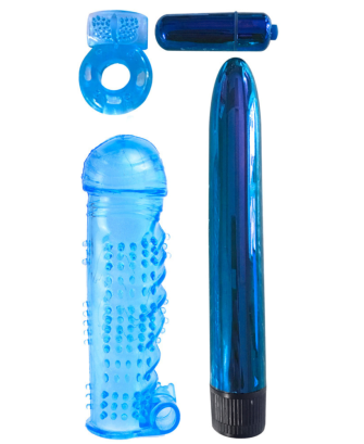 Coffret 4 sextoys bleu Classix 